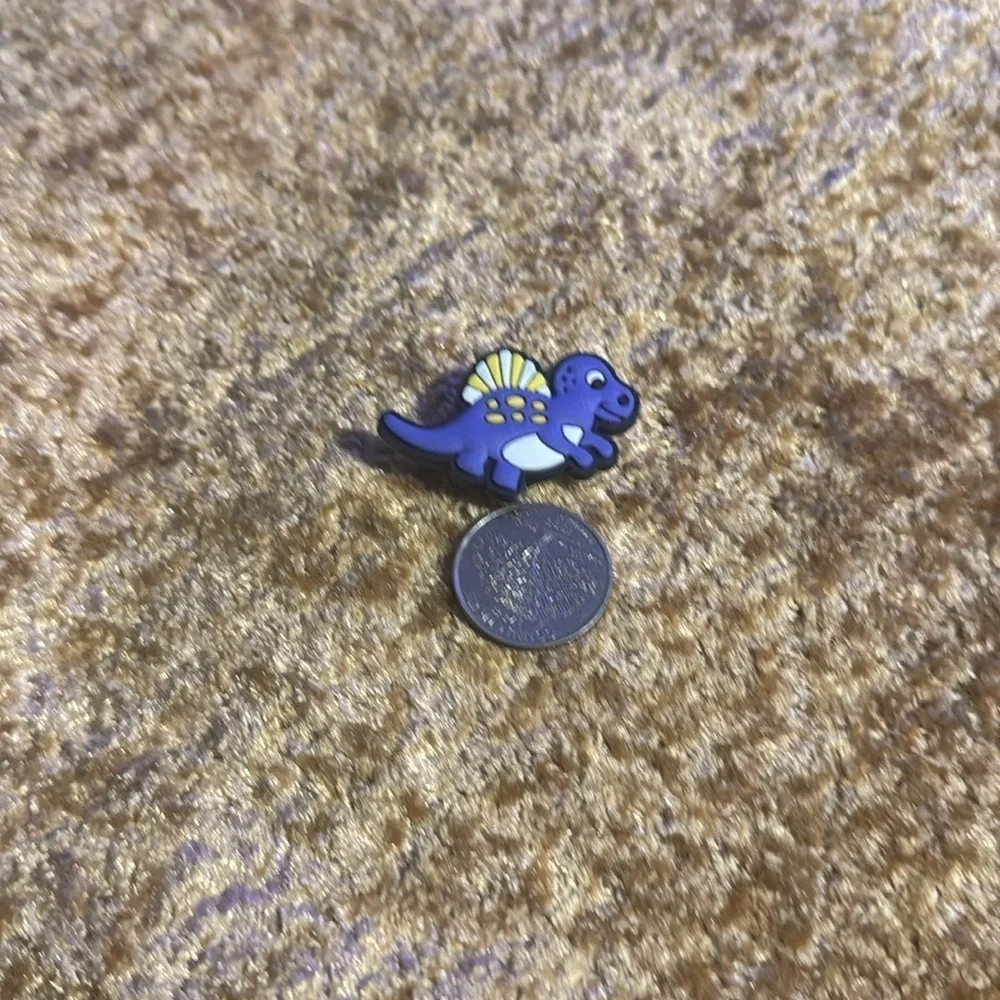 Kids Purple Dinosaur Jibbitz Shoe Charm  Accessory For Crocs & Shoes New 5/$15
